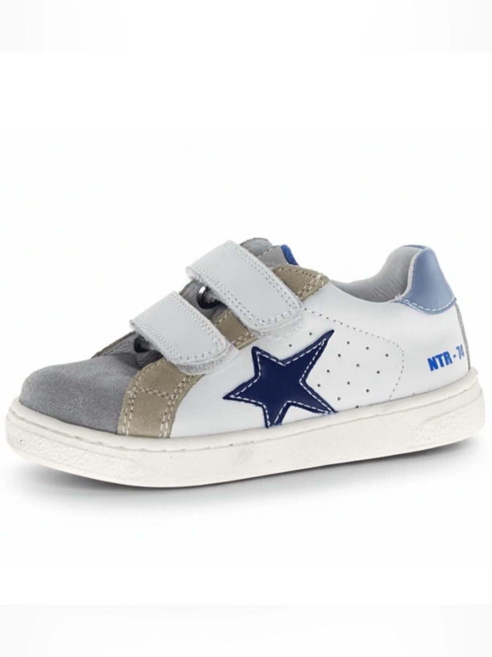 NWT NATURINO PINN Sneaker in Grey-White-Beige